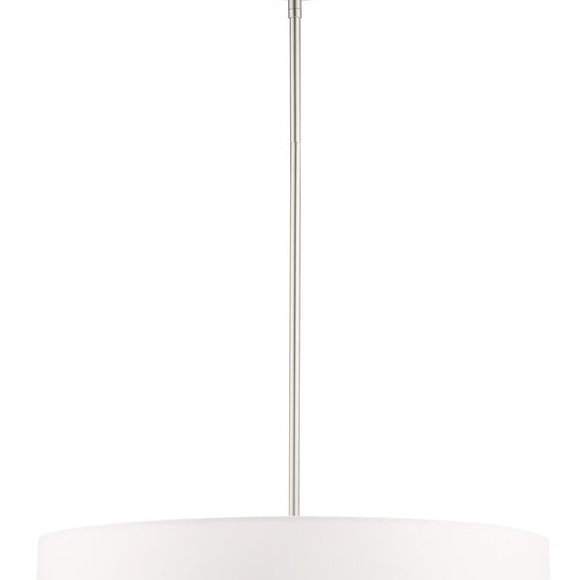 Livex lighting 4 light drum chandelier in nickel - Picture 2 of 4